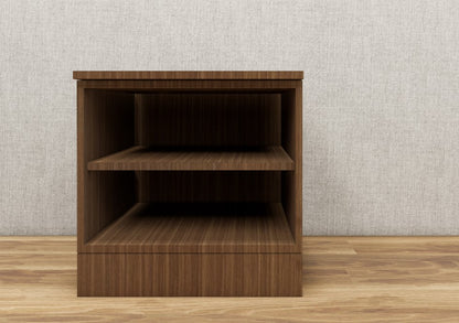 Moldau Acacia Dark & Frosty White Finish Bed Side Table