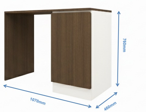 Legno Oak Dark & Frosty White Study Table