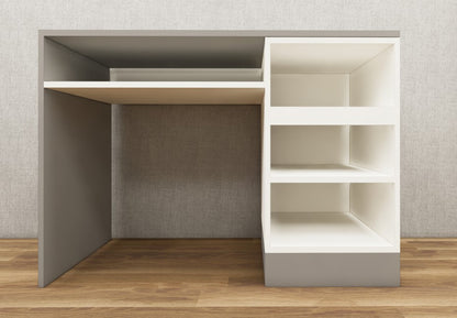 Gothic Grey & Frosty White Finish Study Table