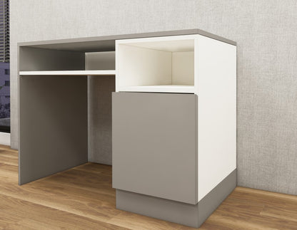Gothic Grey & Frosty White Finish Study Table