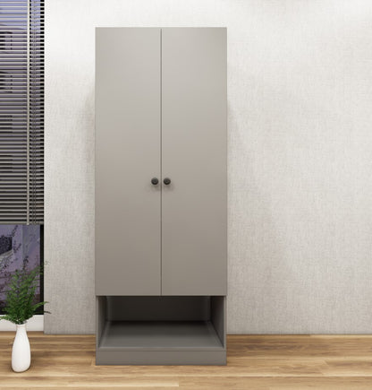 Dust Finish Compact Two Door Design with Bottom Shelf