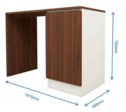 American Walnut & Wool White Finish Study Table