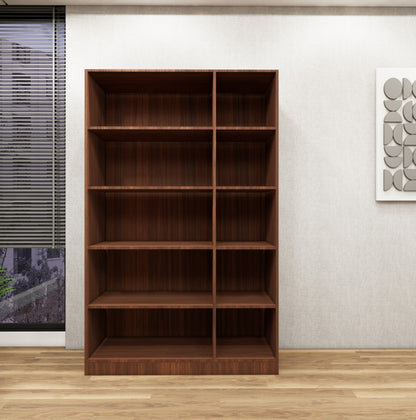 American Walnut & Wool White Finish – Stylish 3 Door Unit with Side Open Shelves