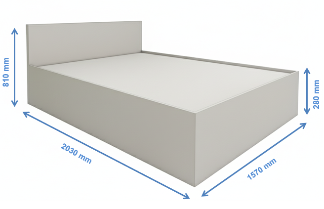 Gothic Grey Finish Queen Bed