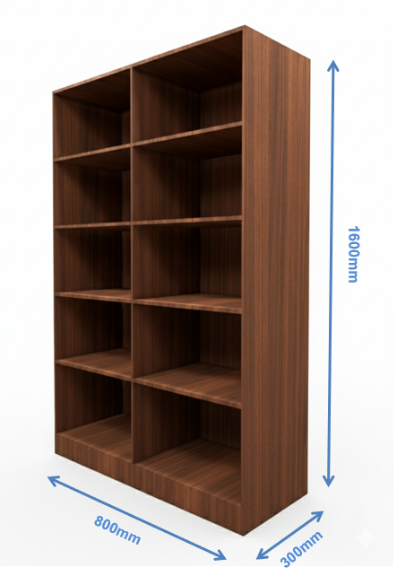 American Walnut Finish Storage rack