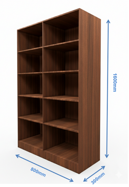 American Walnut Finish Storage rack