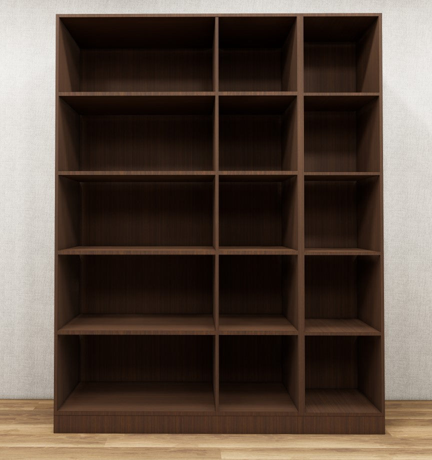 Rick Walnut & Wool White Finish - Stylish 4 Door Unit with Side Open Shelves