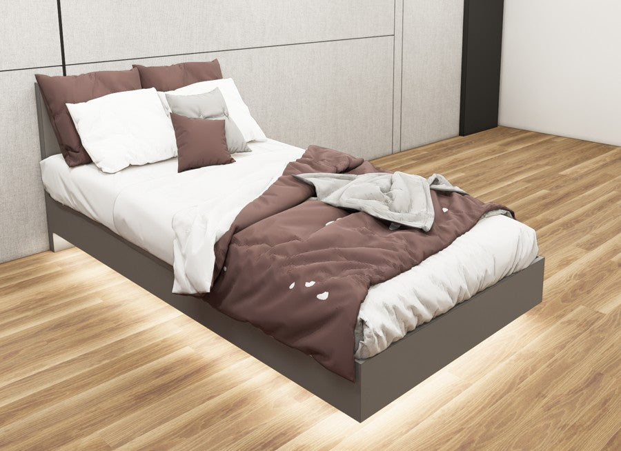 Dust Finish Single Bed – Minimalist Box Frame