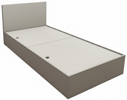 Dust Finish Single Bed with Storage – Compact Wooden Bedframe
