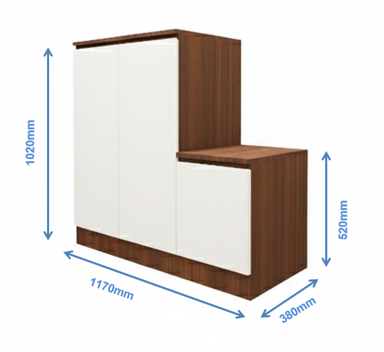 American Walnut & Wool Shoe Rack – Designer Entryway Organizer