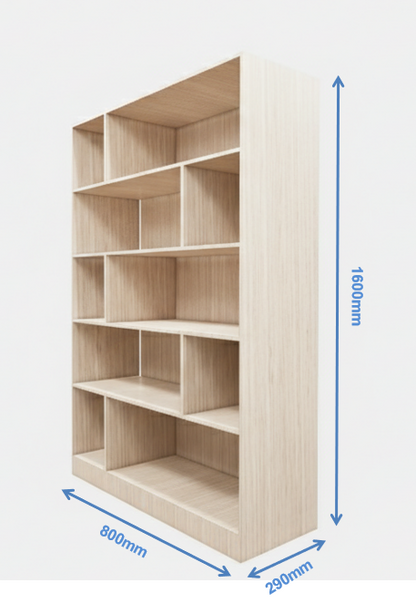 Modern Oak Open Shelving Unit – Multi-Purpose Storage Rack