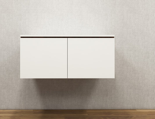 American Walnut & Wool Vanity Unit – Modern Dressing Console