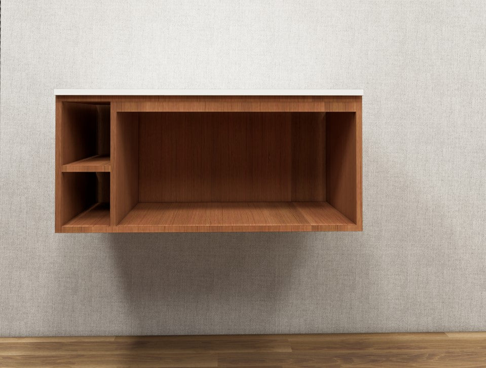 Burma Teak & Wool Vanity Unit – Premium Bathroom Console