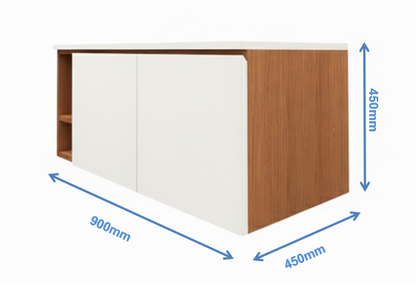 Burma Teak & Wool Vanity Unit – Premium Bathroom Console