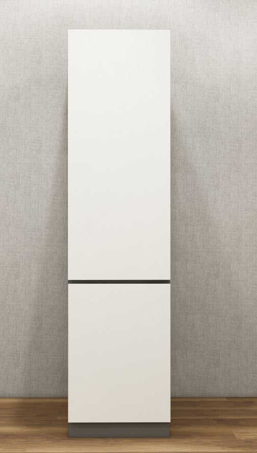 Contemporary Single Door Wardrobe – Dual Tone Wool White Door & Dust Finish