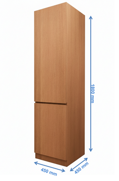 Burma Teak Finish Single Door Wardrobe – Smart Storage Solution