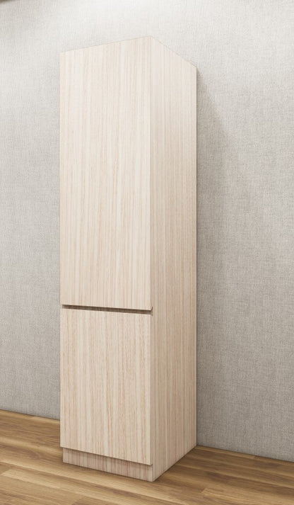 Modern Oak Finish Single Door Wardrobe – Smart Storage Solution