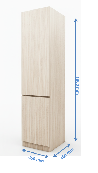 Modern Oak Finish Single Door Wardrobe – Smart Storage Solution
