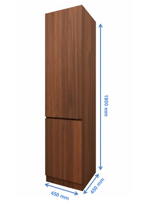 American Walnut Finish Single Door Wardrobe – Smart Storage Solution