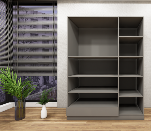 Triple Door Dust Finish Wardrobe – Modern Storage Closet