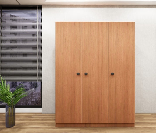 Triple Door Burma Teak Wardrobe – Solid Wood Storage Closet