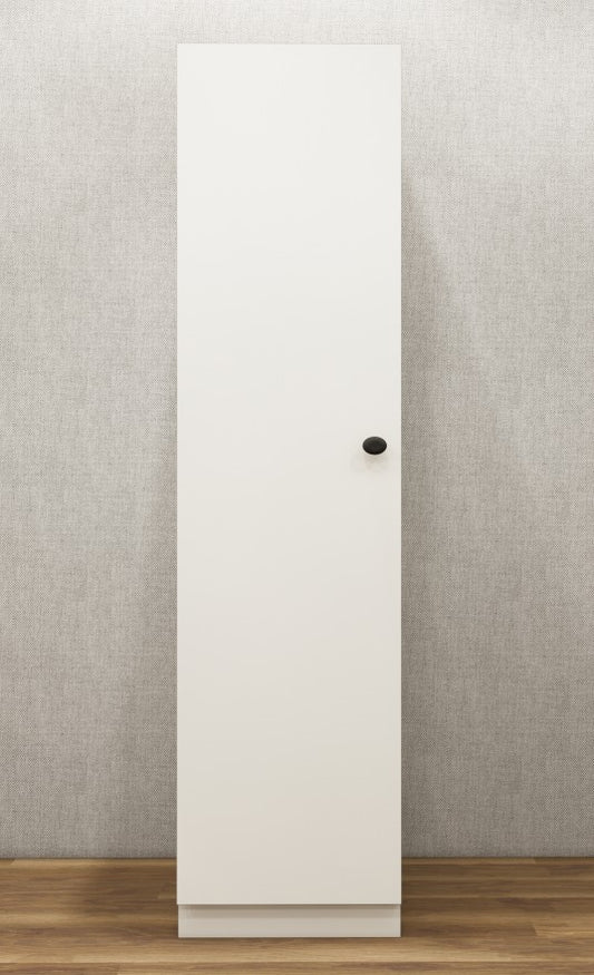Wool White Finish Wardrobe – Sleek One Door Minimal Design